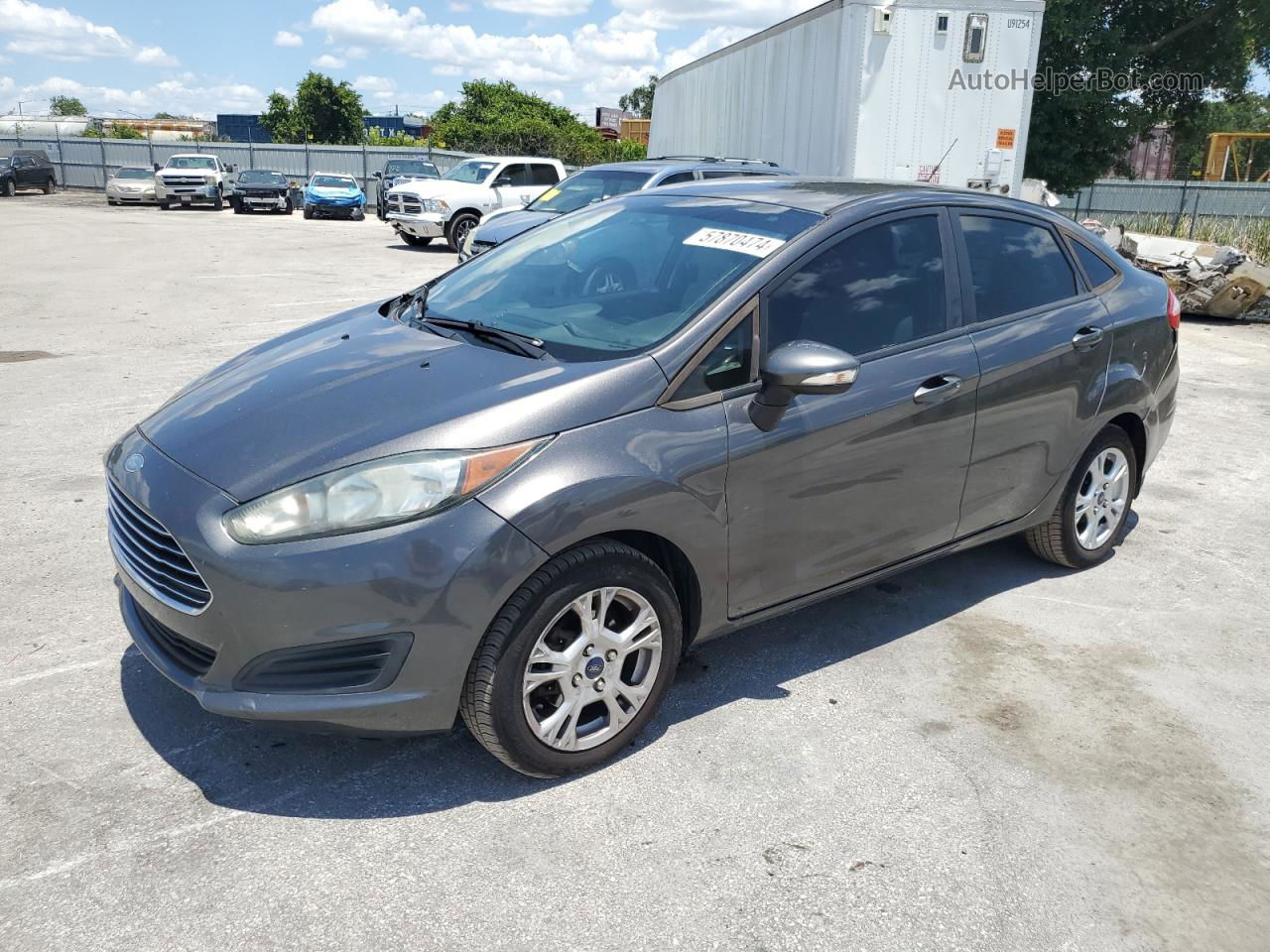 2016 Ford Fiesta Se Gray vin: 3FADP4BJ2GM184610