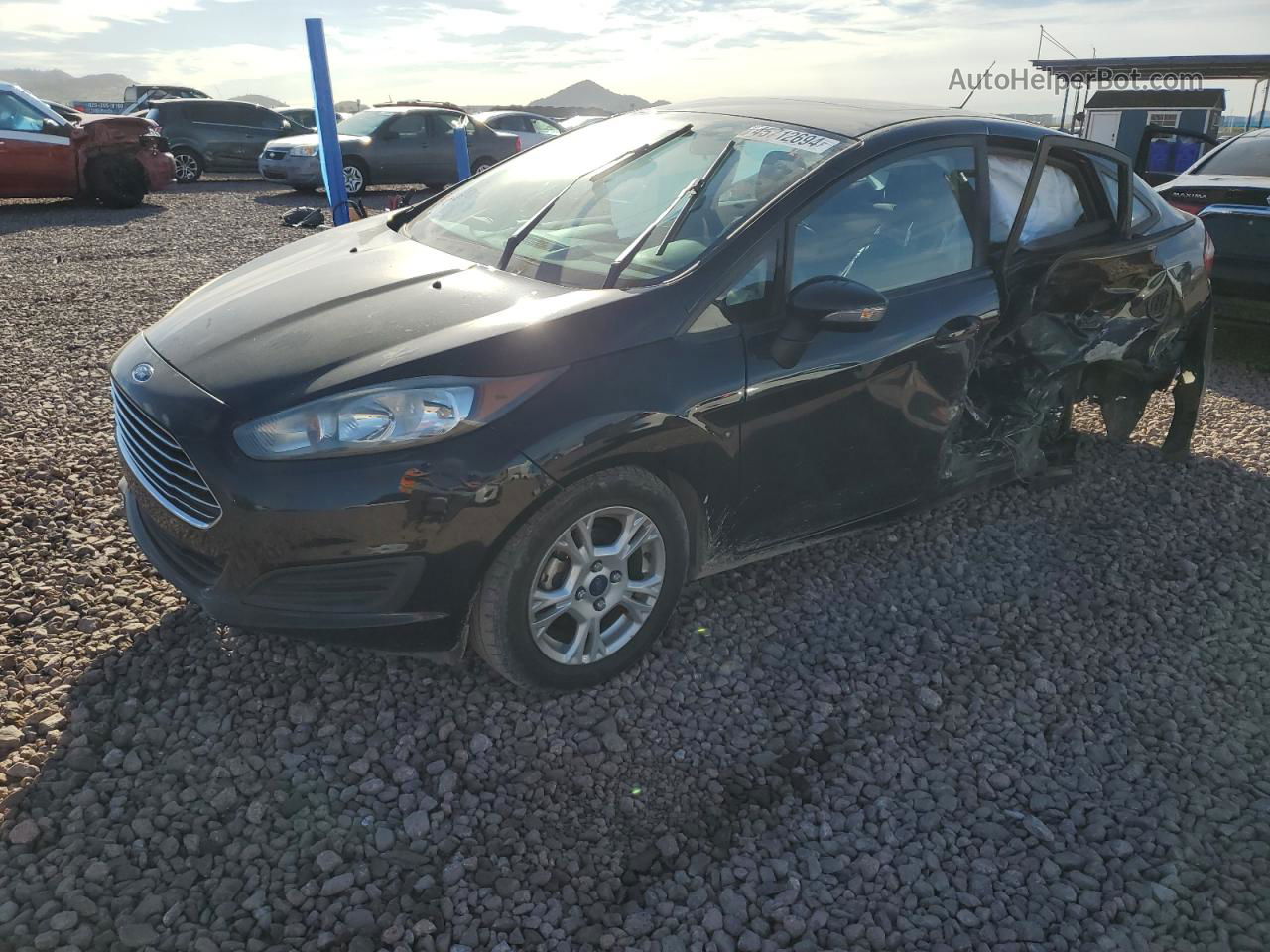 2016 Ford Fiesta Se Black vin: 3FADP4BJ2GM197986