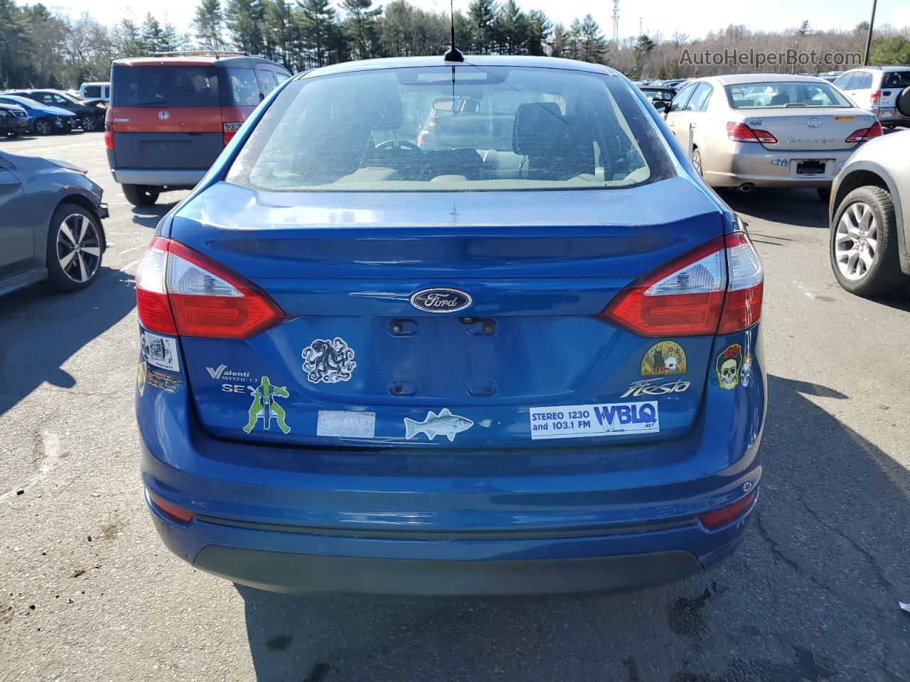 2019 Ford Fiesta Se Blue vin: 3FADP4BJ2KM102545