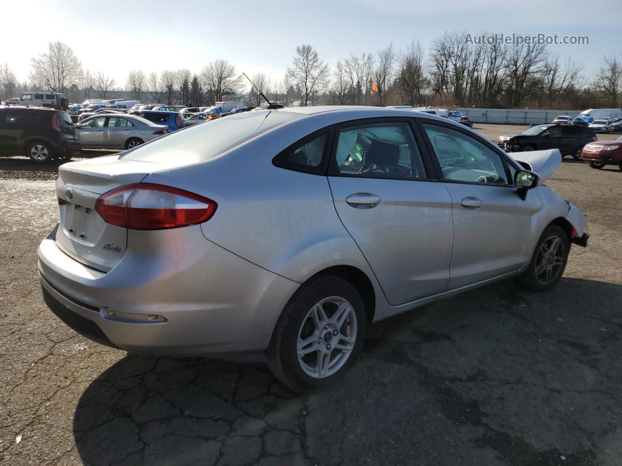 2019 Ford Fiesta Se Серый vin: 3FADP4BJ2KM113545