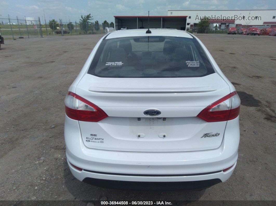 2019 Ford Fiesta Se White vin: 3FADP4BJ2KM130118