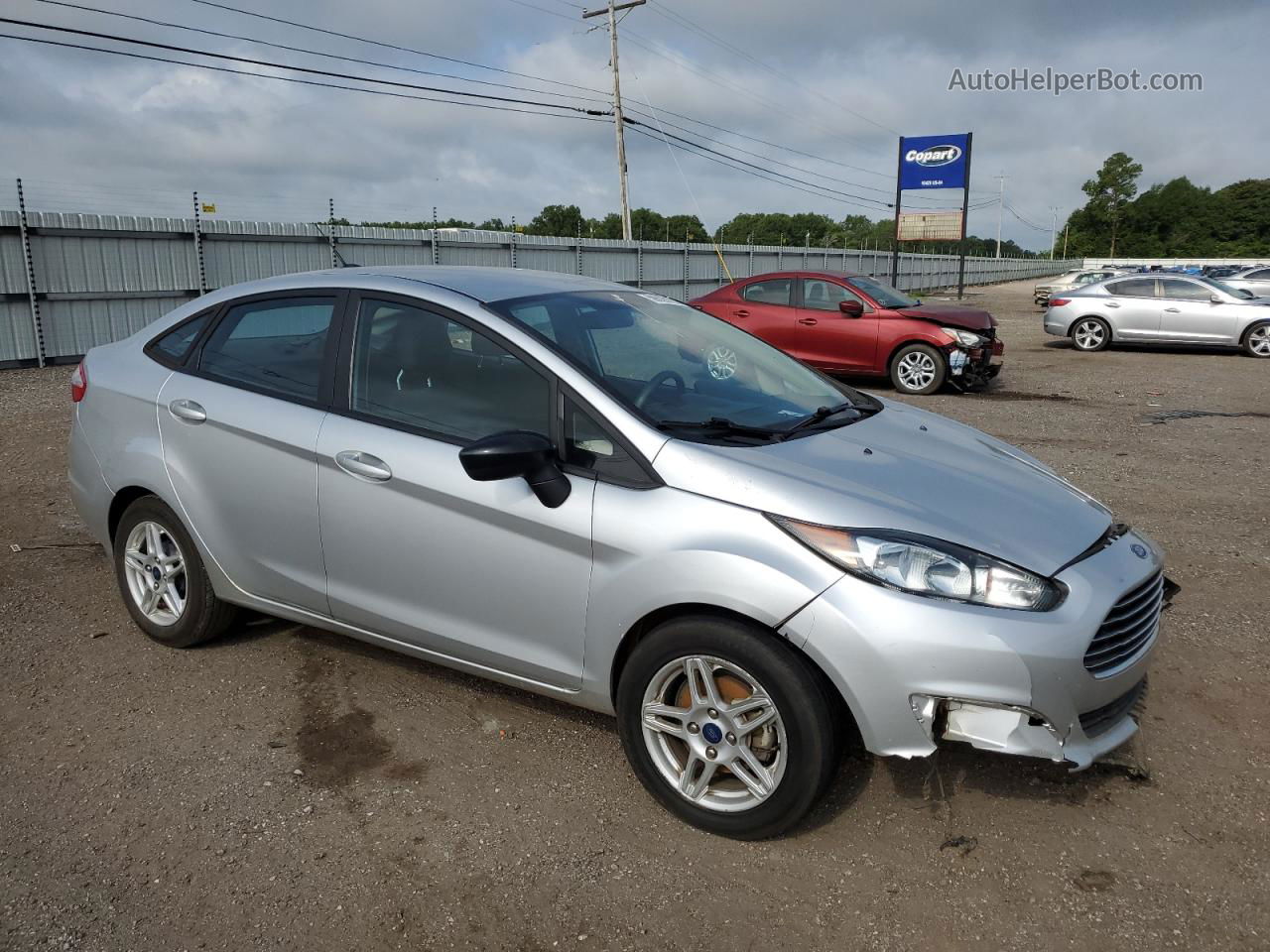 2019 Ford Fiesta Se Silver vin: 3FADP4BJ2KM131463