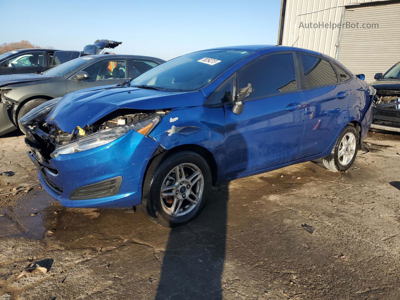 2019 Ford Fiesta Se Blue vin: 3FADP4BJ2KM151034