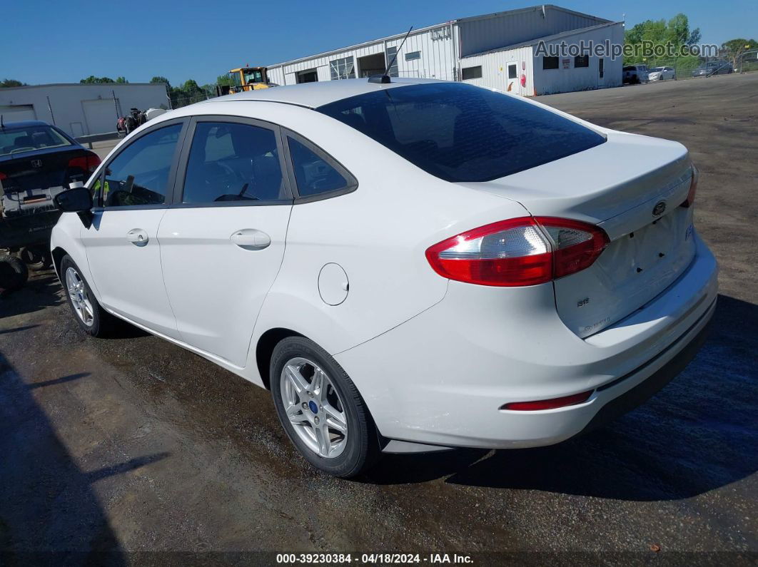 2019 Ford Fiesta Se White vin: 3FADP4BJ2KM158775