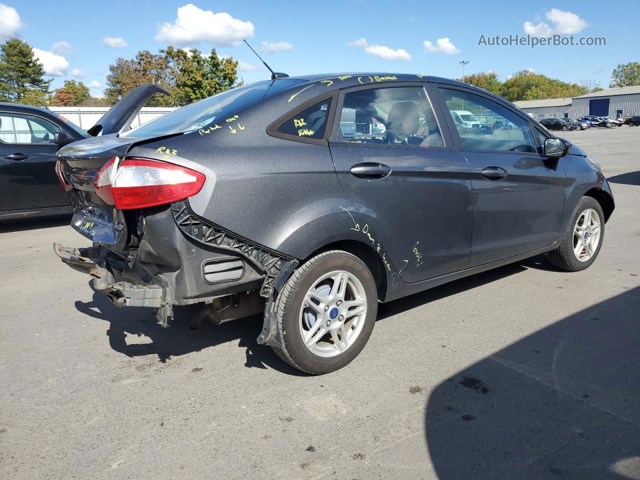 2017 Ford Fiesta Se Gray vin: 3FADP4BJ3HM104863