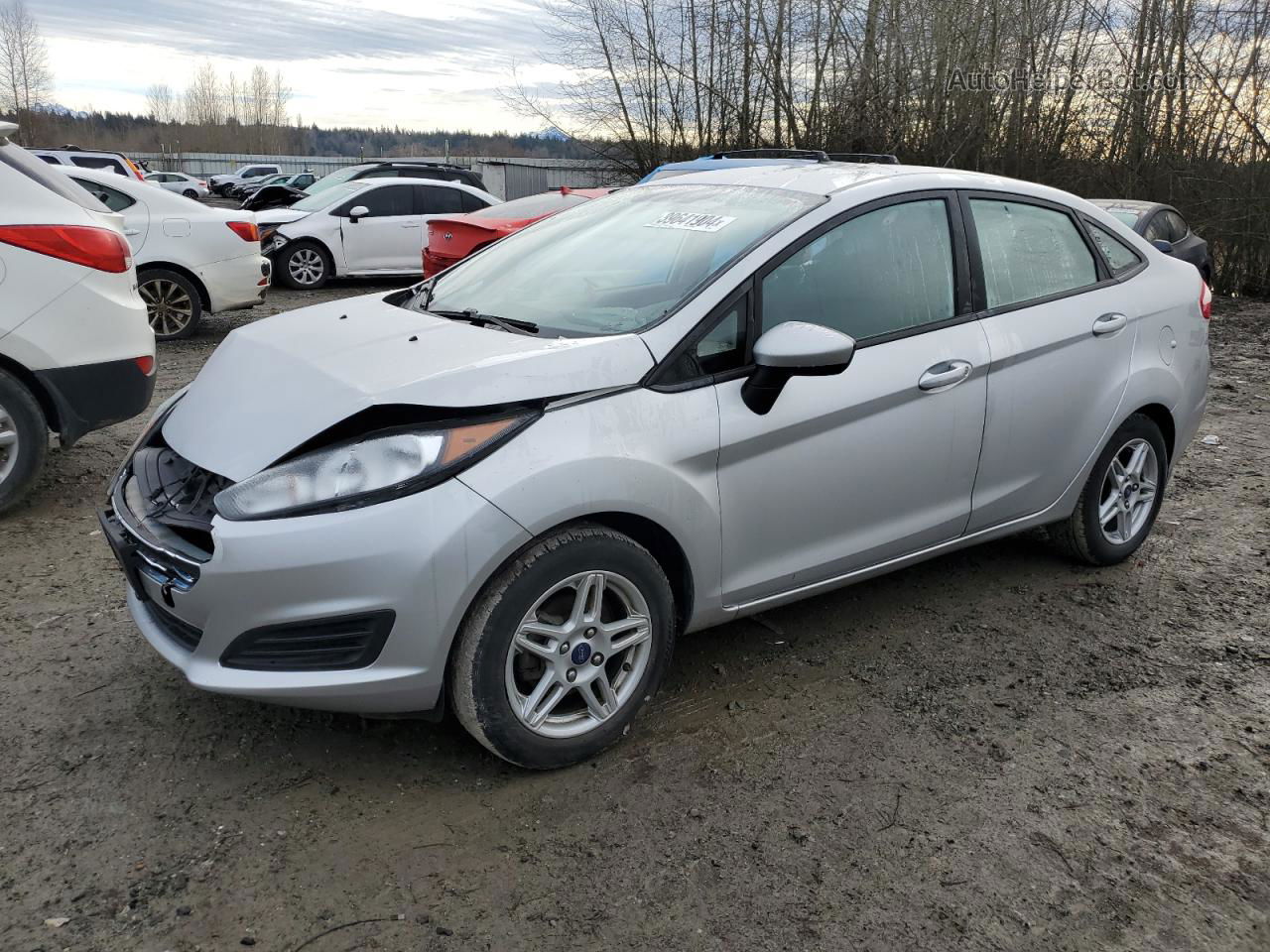 2017 Ford Fiesta Se Silver vin: 3FADP4BJ3HM145266