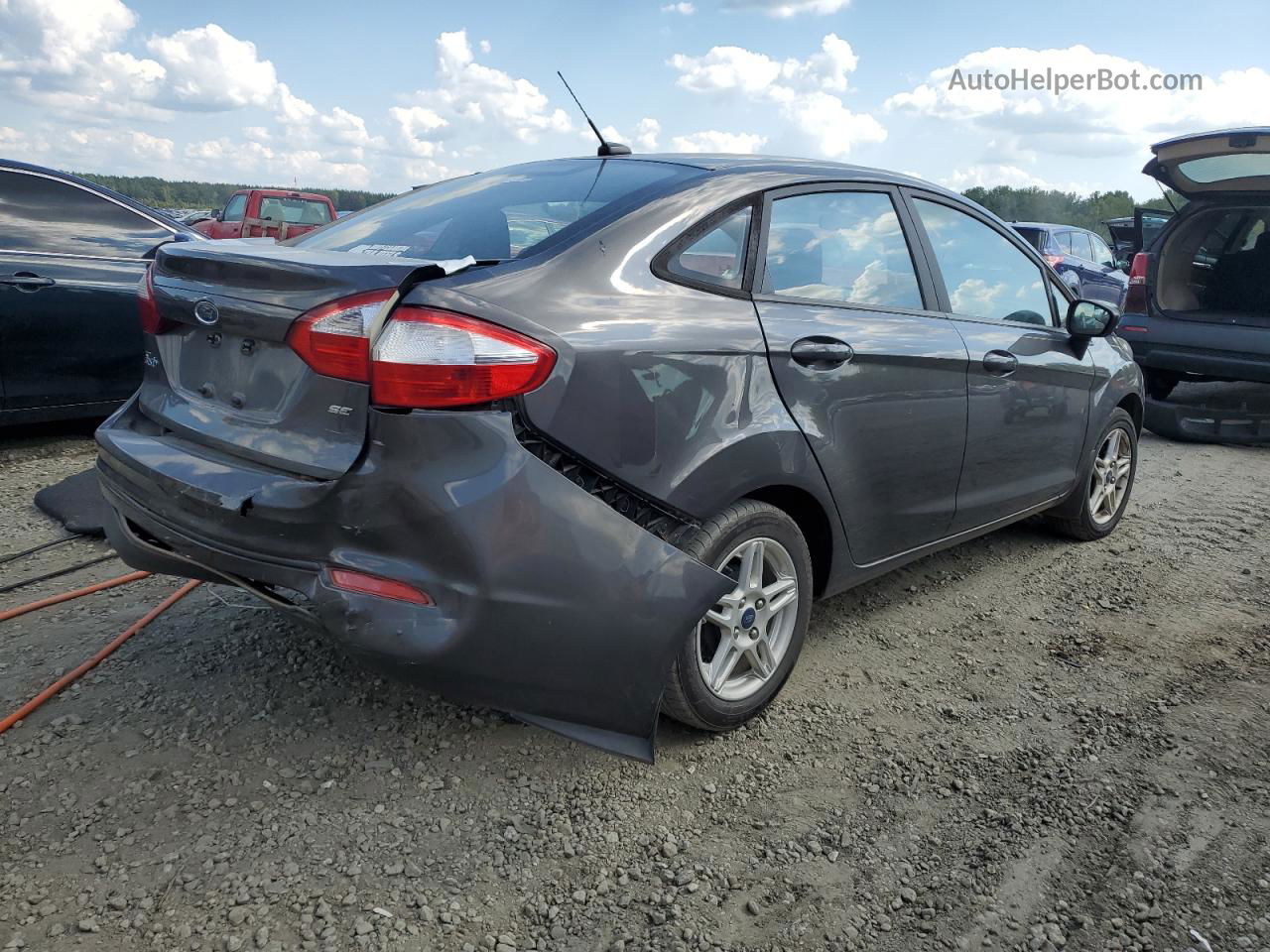 2017 Ford Fiesta Se Gray vin: 3FADP4BJ3HM152623