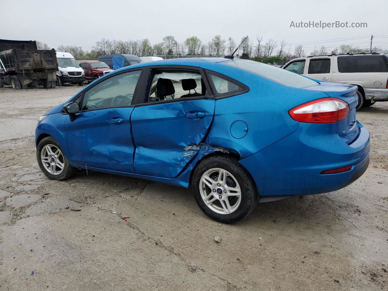 2017 Ford Fiesta Se Blue vin: 3FADP4BJ3HM165615