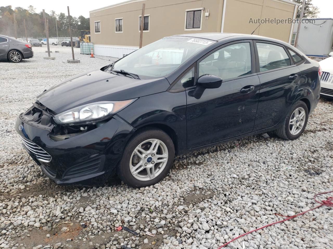 2019 Ford Fiesta Se Black vin: 3FADP4BJ3KM116356