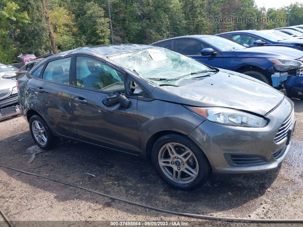 2019 Ford Fiesta Se Gray vin: 3FADP4BJ3KM120925