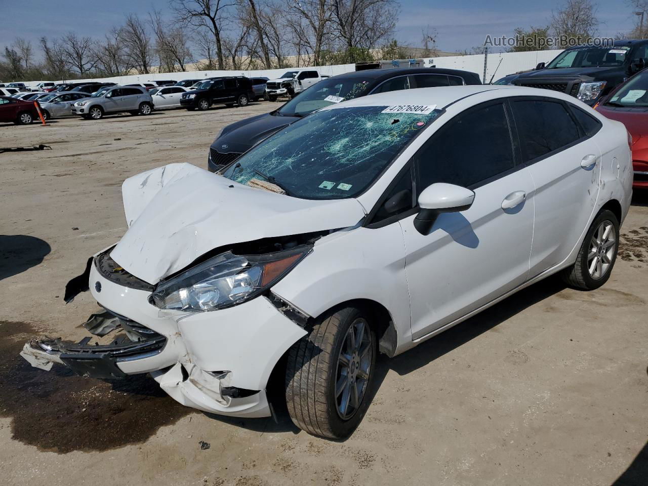 2019 Ford Fiesta Se White vin: 3FADP4BJ3KM150054