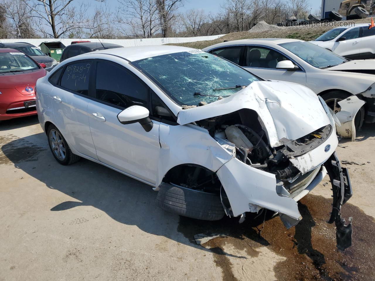 2019 Ford Fiesta Se White vin: 3FADP4BJ3KM150054