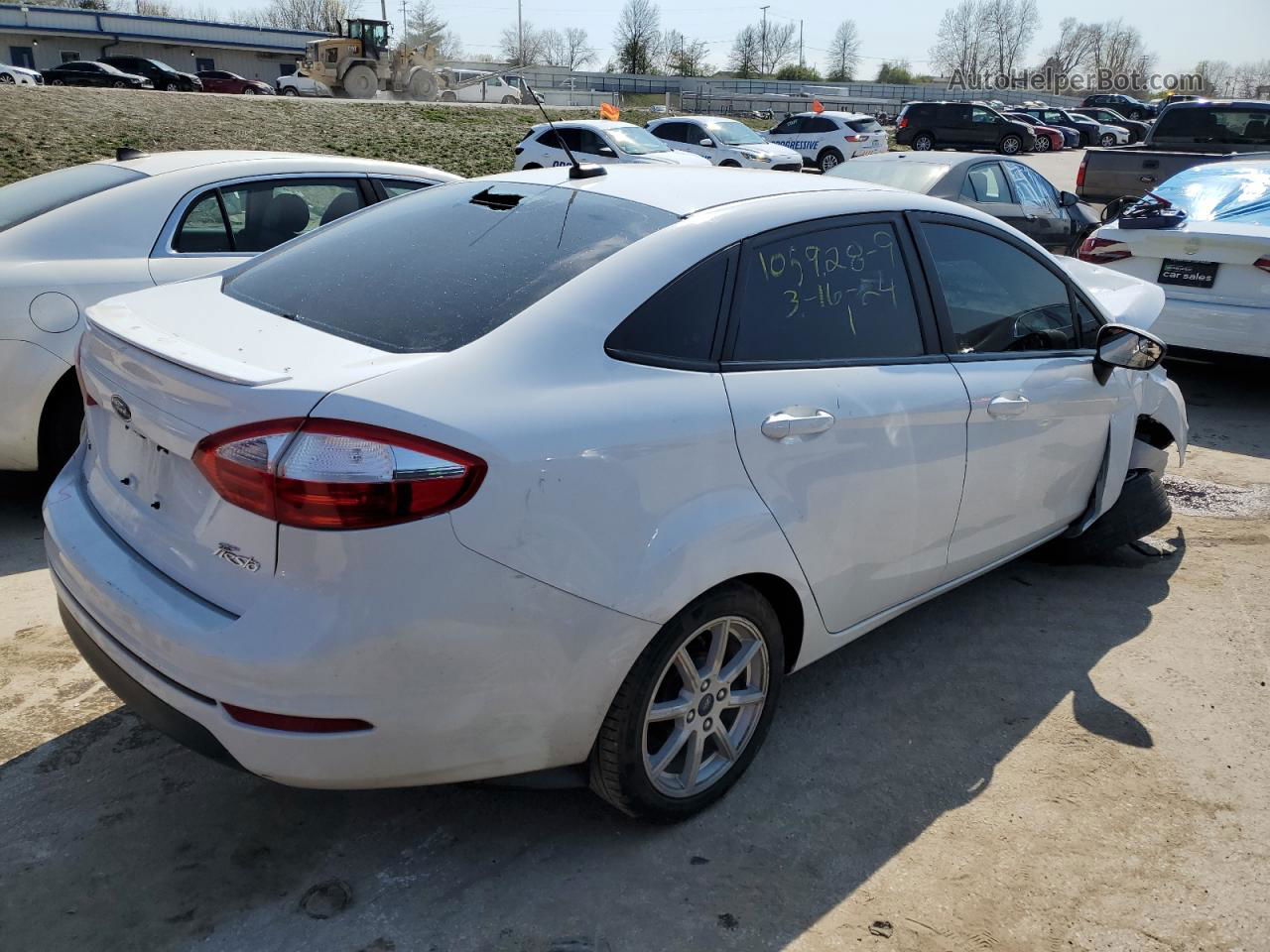 2019 Ford Fiesta Se White vin: 3FADP4BJ3KM150054