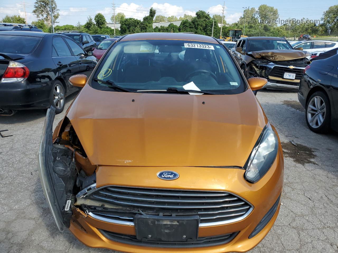 2016 Ford Fiesta Se Orange vin: 3FADP4BJ4GM179070