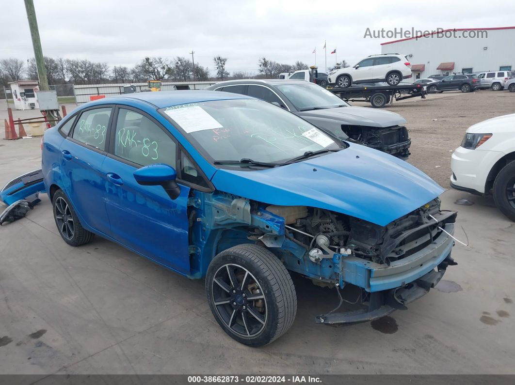 2017 Ford Fiesta Se Синий vin: 3FADP4BJ4HM117623