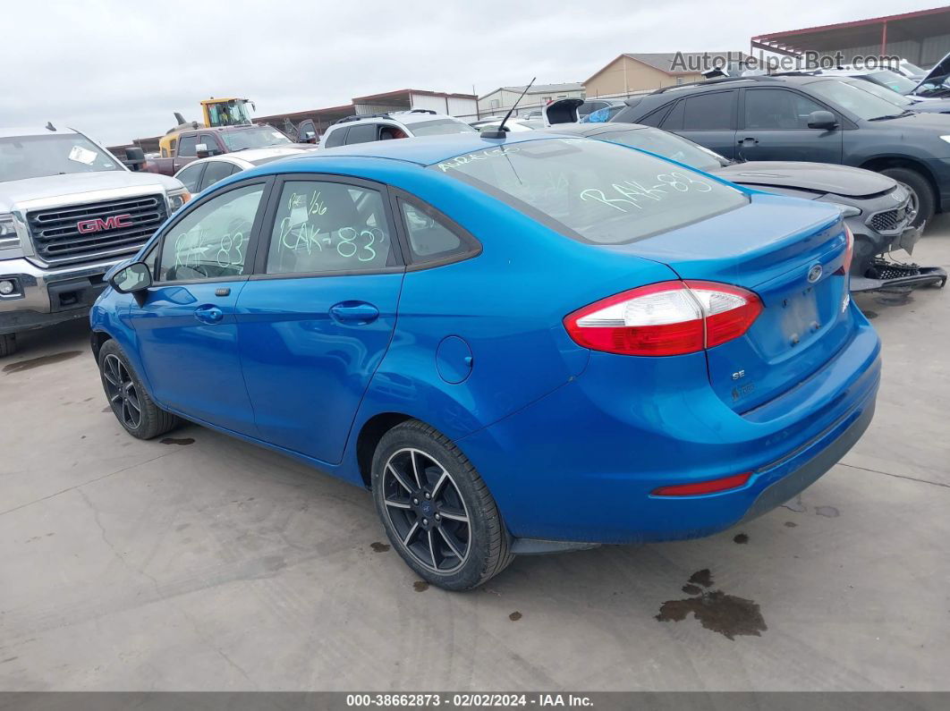 2017 Ford Fiesta Se Синий vin: 3FADP4BJ4HM117623