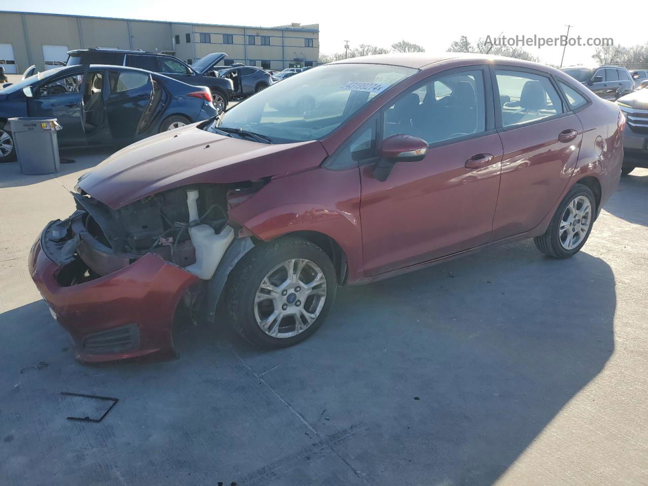 2017 Ford Fiesta Se Maroon vin: 3FADP4BJ4HM119629