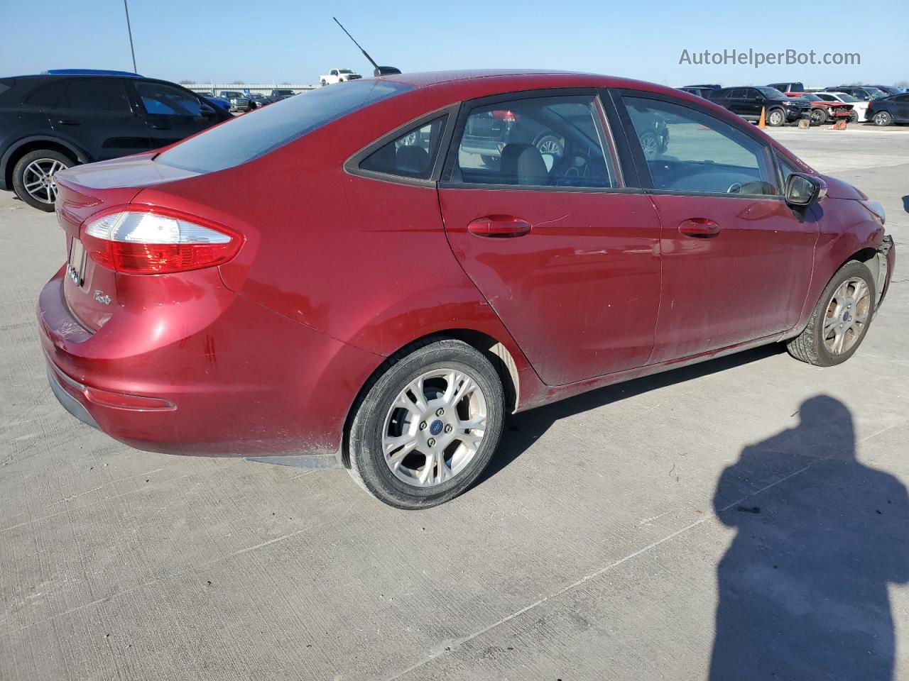 2017 Ford Fiesta Se Maroon vin: 3FADP4BJ4HM119629