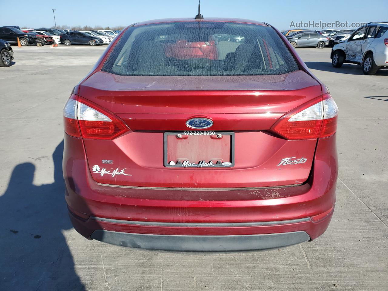 2017 Ford Fiesta Se Maroon vin: 3FADP4BJ4HM119629