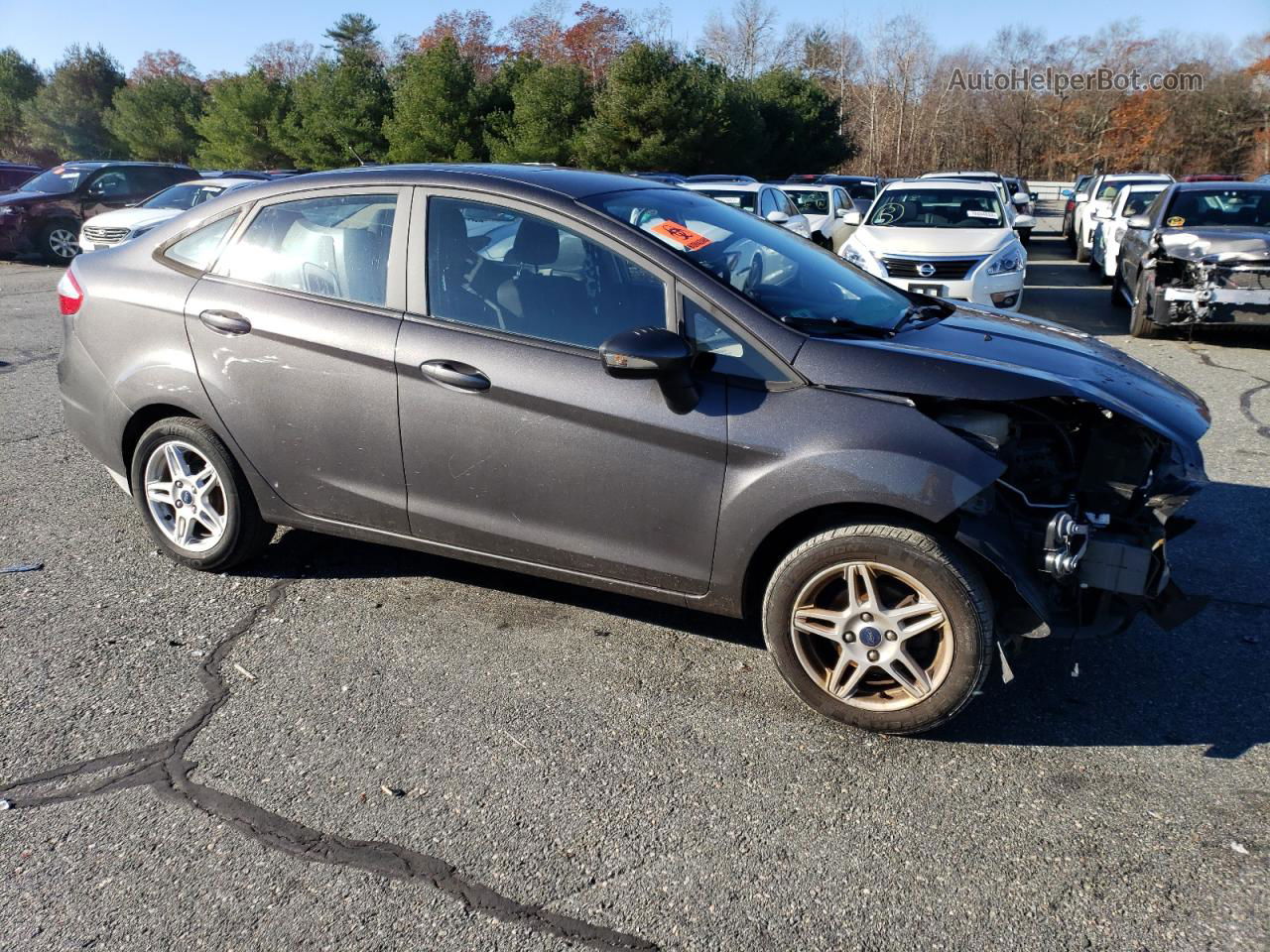 2017 Ford Fiesta Se Gray vin: 3FADP4BJ4HM158513