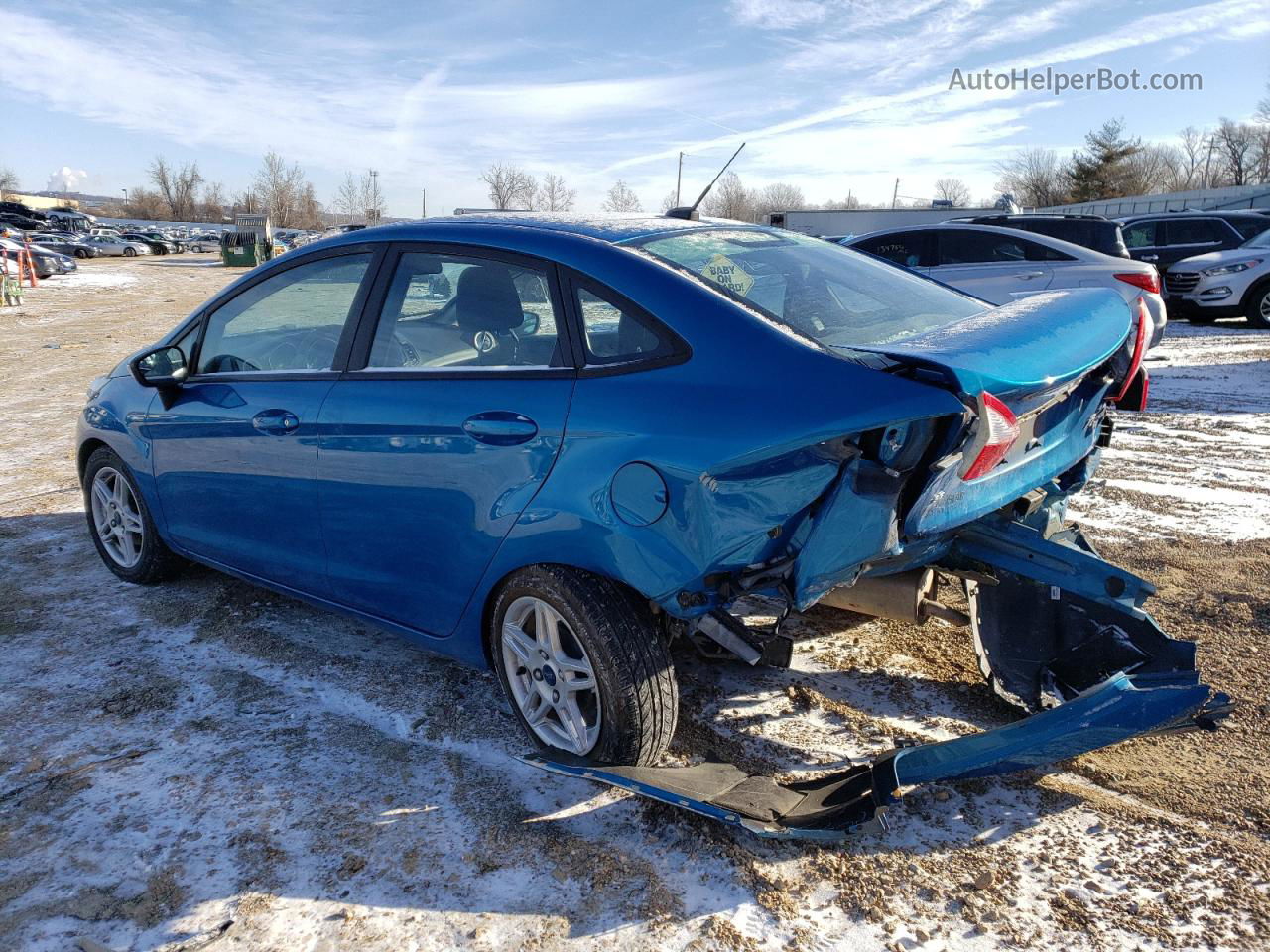 2017 Ford Fiesta Se Blue vin: 3FADP4BJ4HM162884