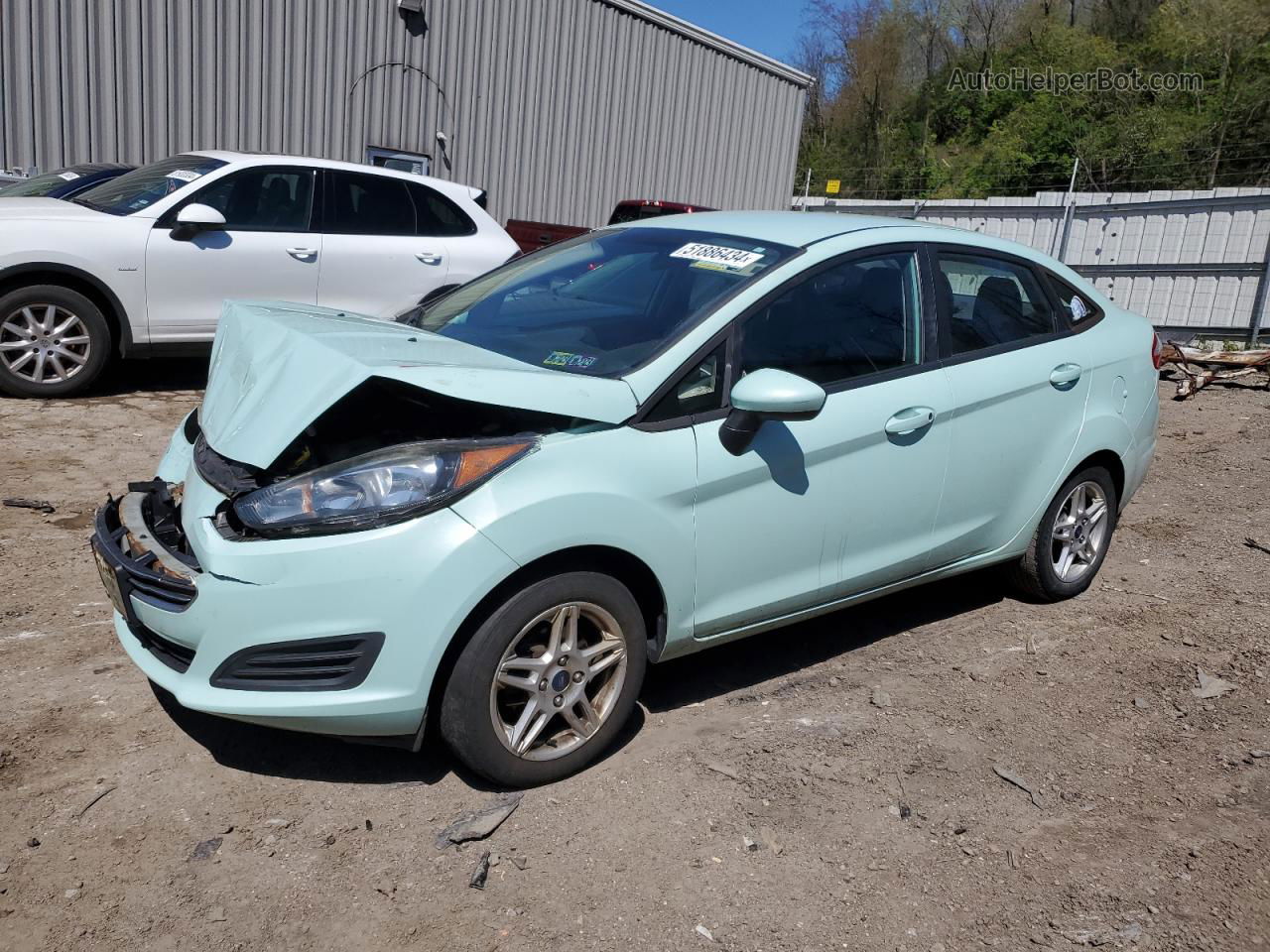 2017 Ford Fiesta Se Бирюзовый vin: 3FADP4BJ5HM132065