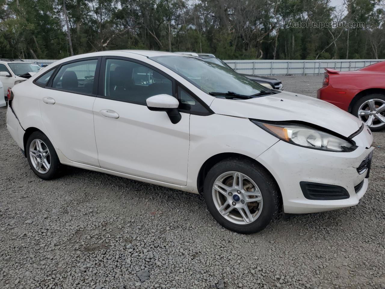 2017 Ford Fiesta Se White vin: 3FADP4BJ5HM134639