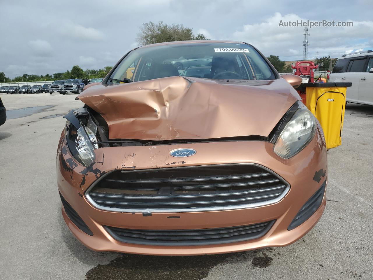 2017 Ford Fiesta Se Orange vin: 3FADP4BJ5HM137198