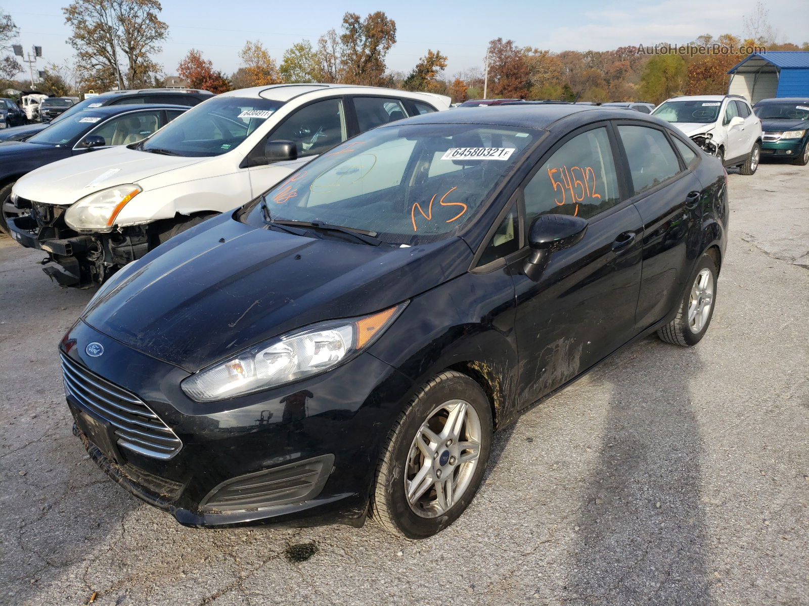 2017 Ford Fiesta Se Черный vin: 3FADP4BJ5HM162280