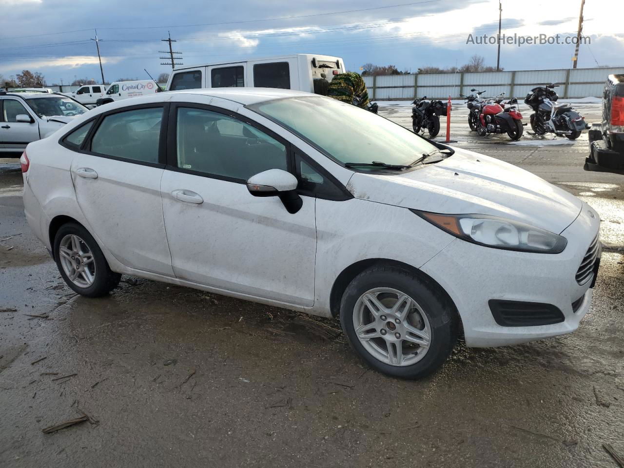 2019 Ford Fiesta Se White vin: 3FADP4BJ5KM130002