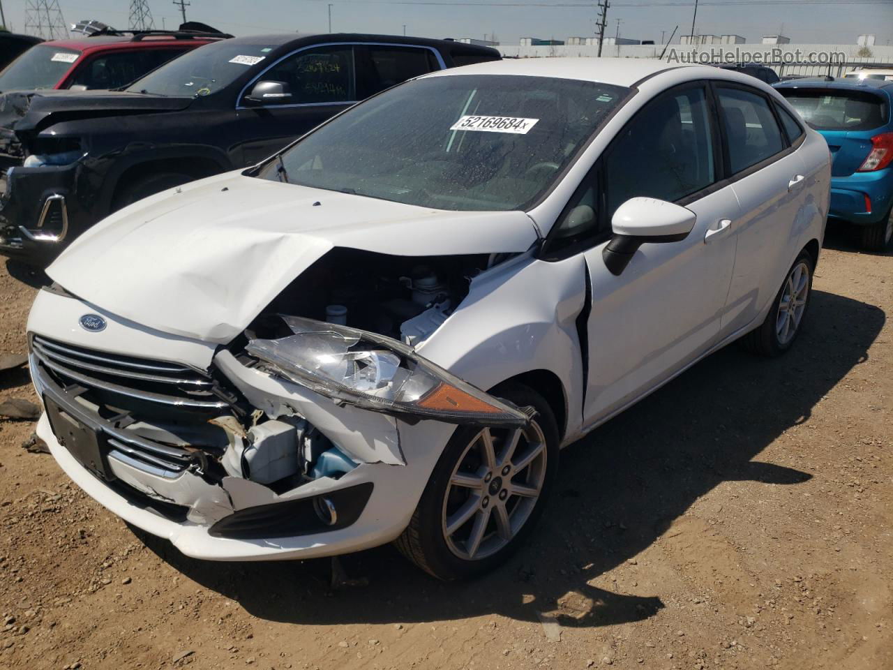 2019 Ford Fiesta Se White vin: 3FADP4BJ5KM137693