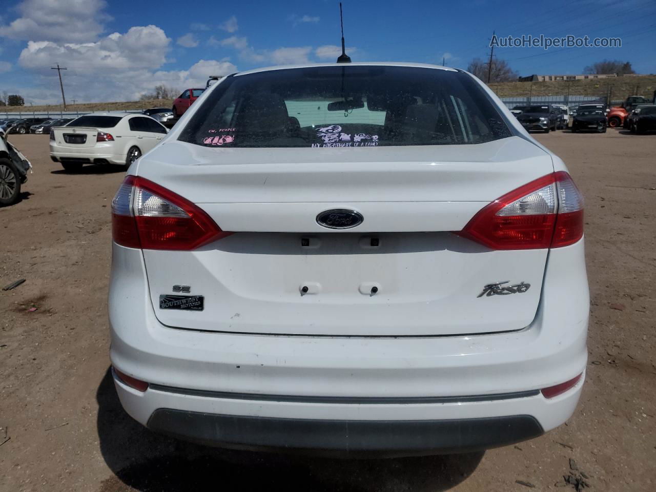 2017 Ford Fiesta Se White vin: 3FADP4BJ6HM156035