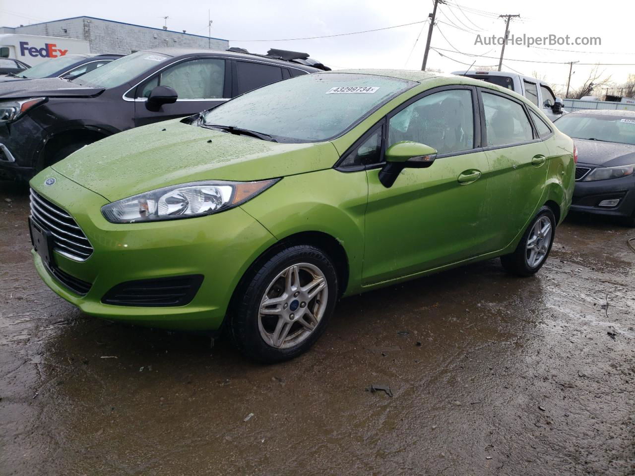 2019 Ford Fiesta Se Green vin: 3FADP4BJ6KM119574