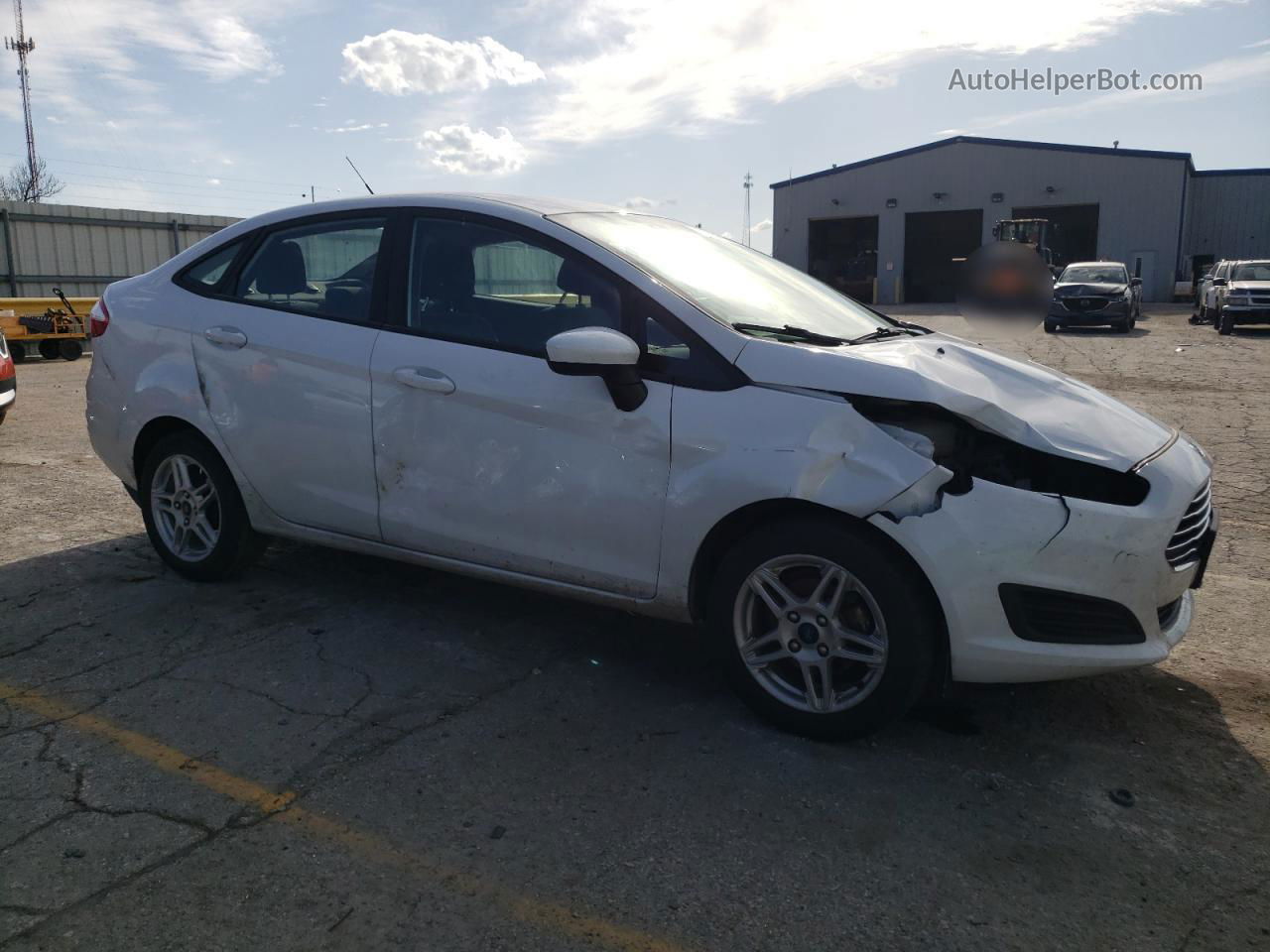 2019 Ford Fiesta Se White vin: 3FADP4BJ6KM124192