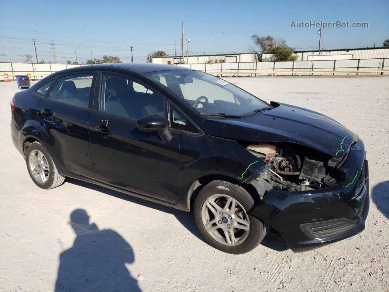 2019 Ford Fiesta Se Black vin: 3FADP4BJ6KM132132