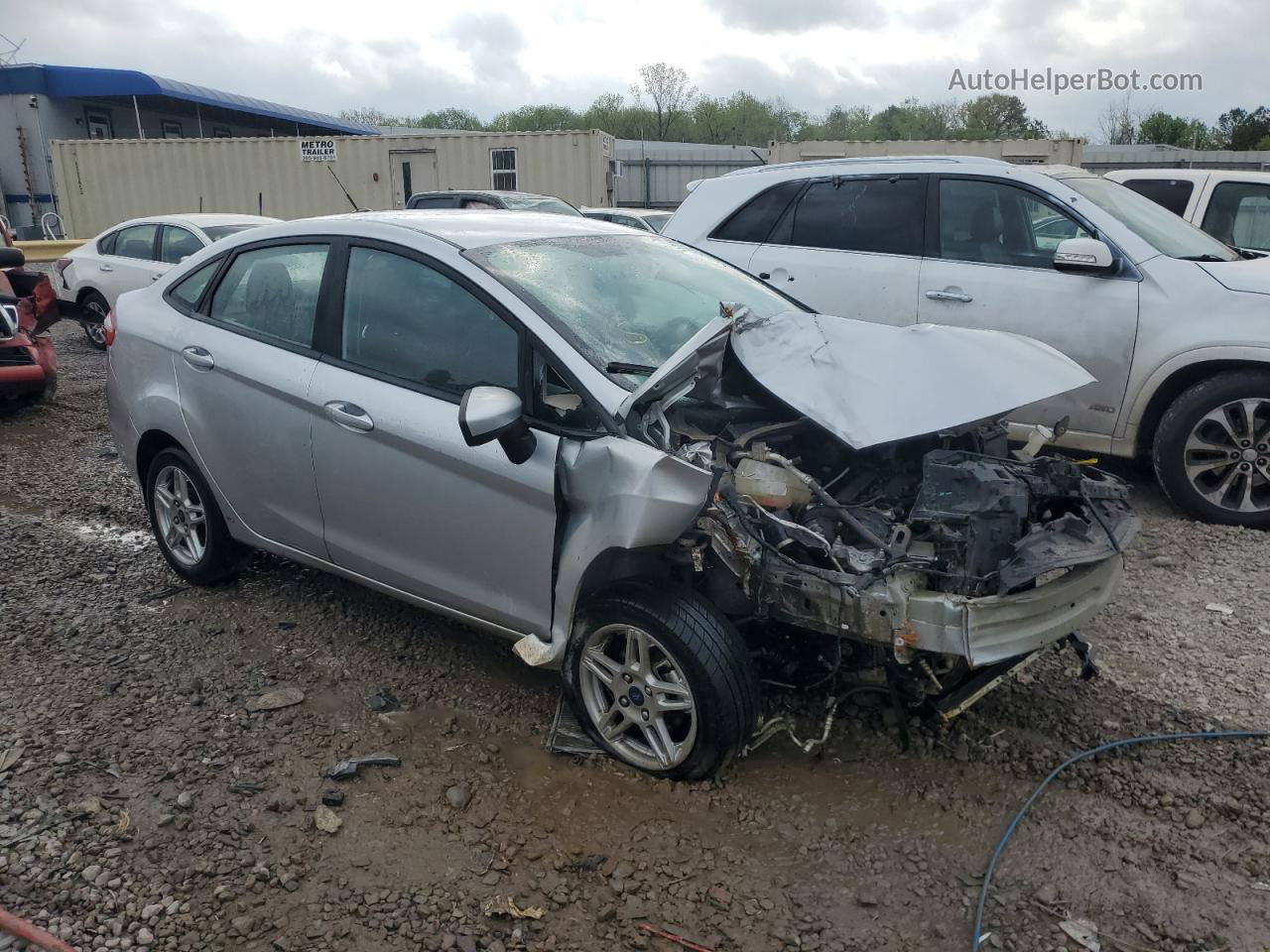 2019 Ford Fiesta Se Silver vin: 3FADP4BJ6KM145611