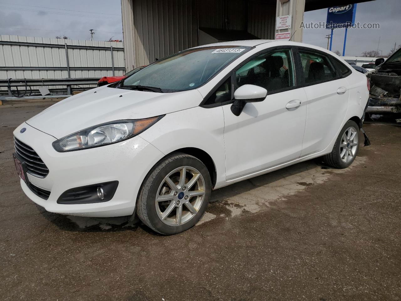 2019 Ford Fiesta Se White vin: 3FADP4BJ6KM150596