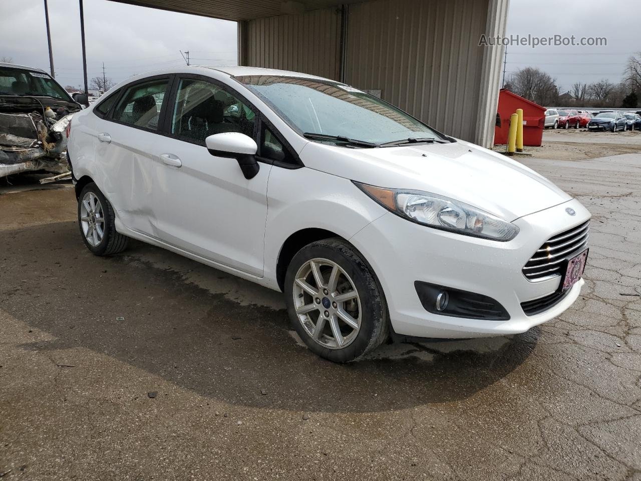 2019 Ford Fiesta Se White vin: 3FADP4BJ6KM150596