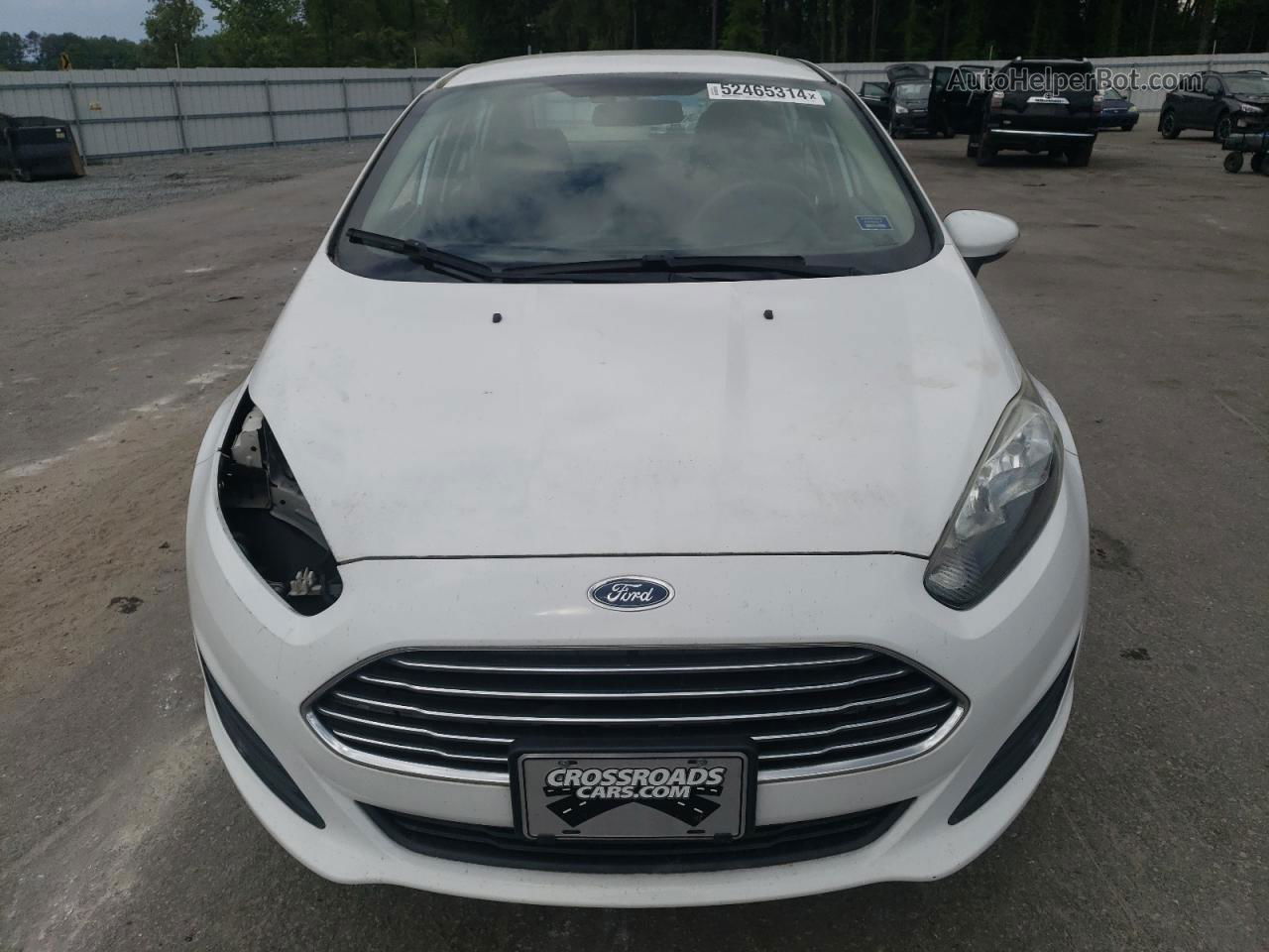 2015 Ford Fiesta Se White vin: 3FADP4BJ7FM144523