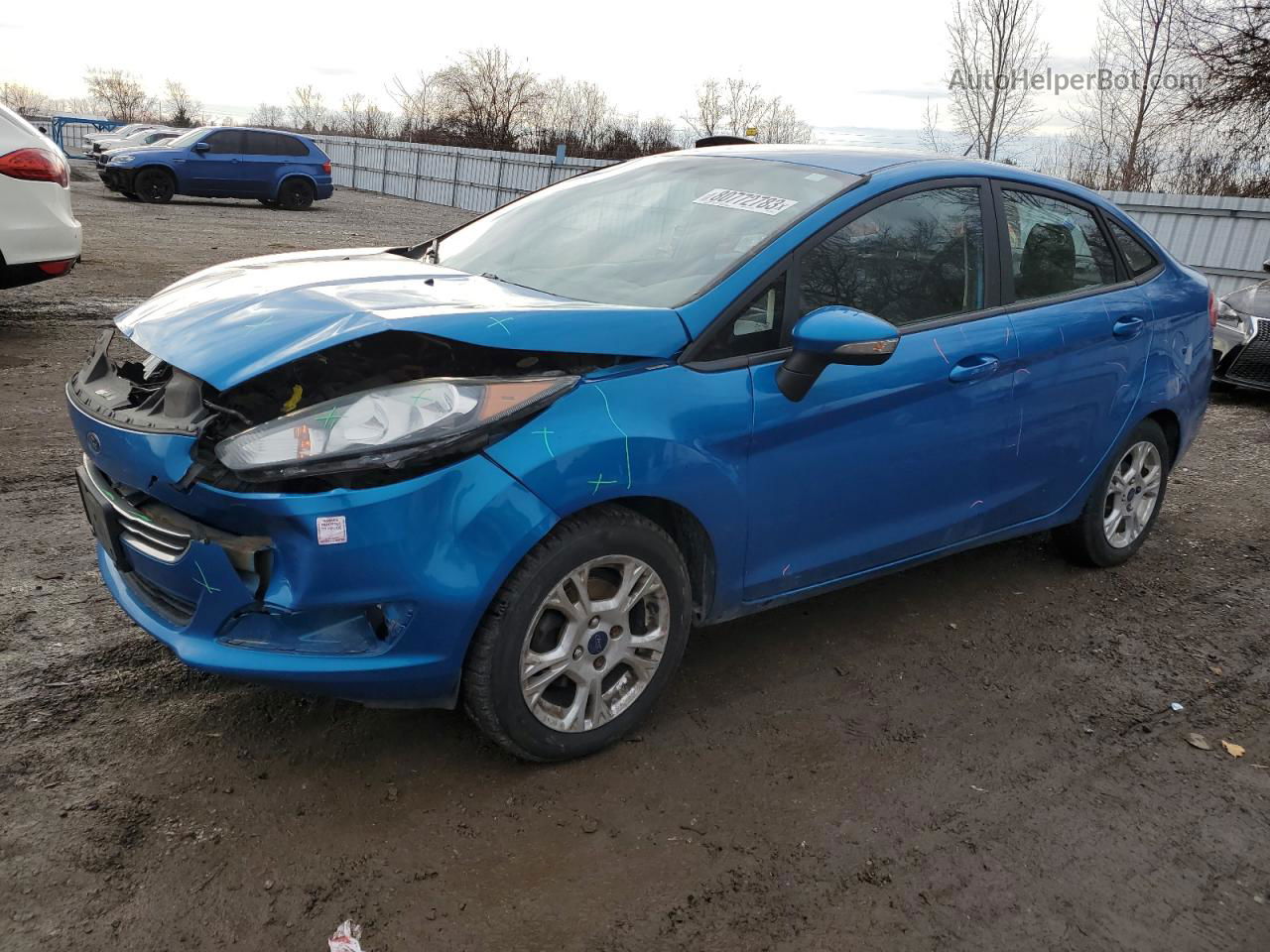 2015 Ford Fiesta Se Blue vin: 3FADP4BJ7FM197500