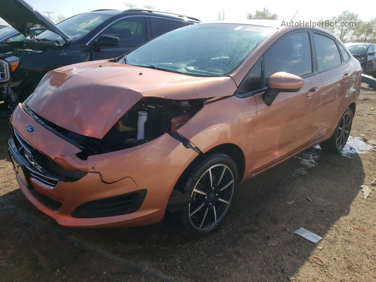 2017 Ford Fiesta Se Orange vin: 3FADP4BJ7HM109497