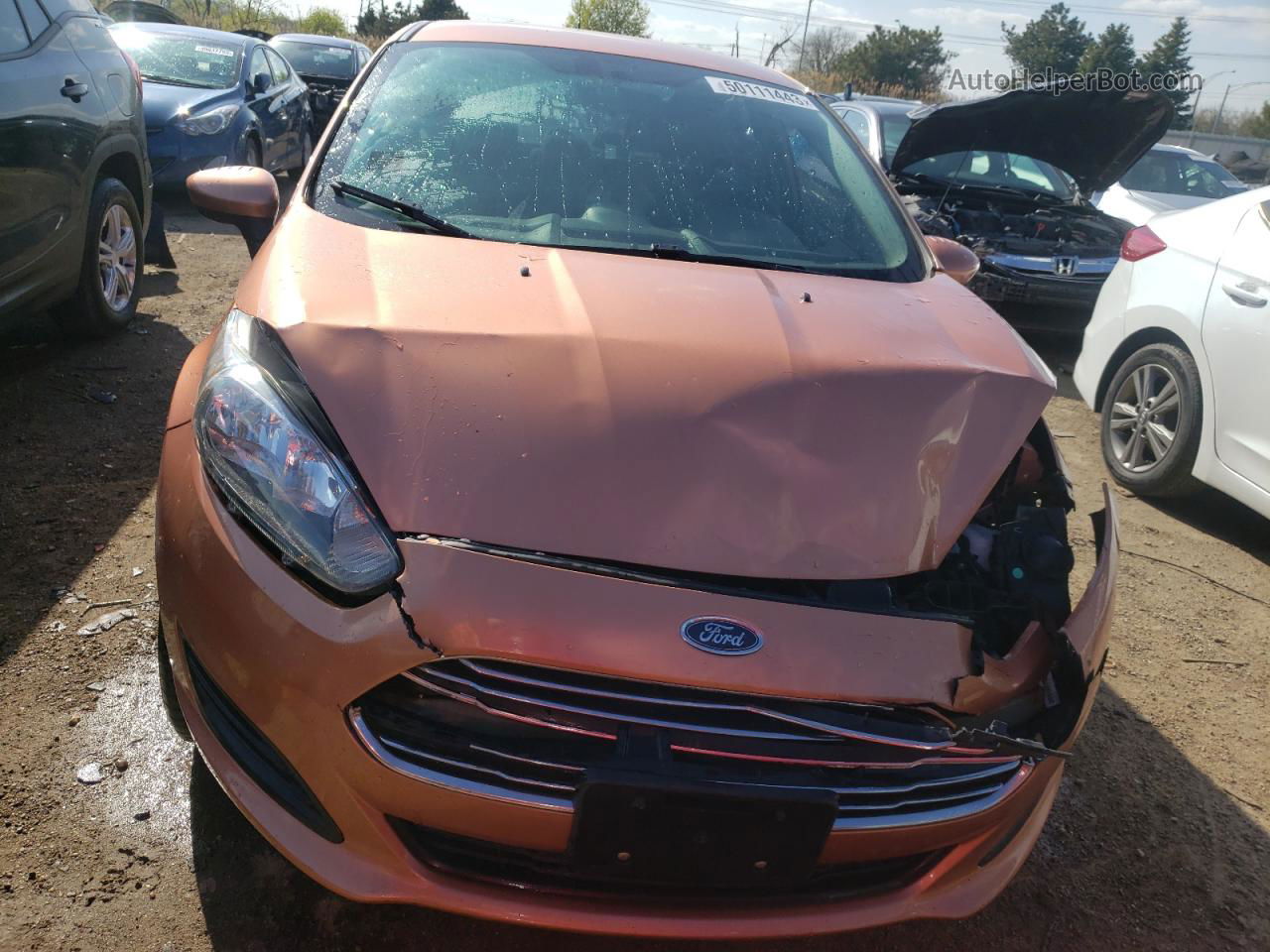 2017 Ford Fiesta Se Orange vin: 3FADP4BJ7HM109497