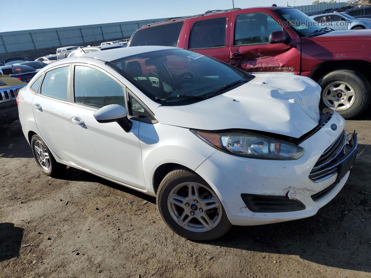 2017 Ford Fiesta Se White vin: 3FADP4BJ7HM128860