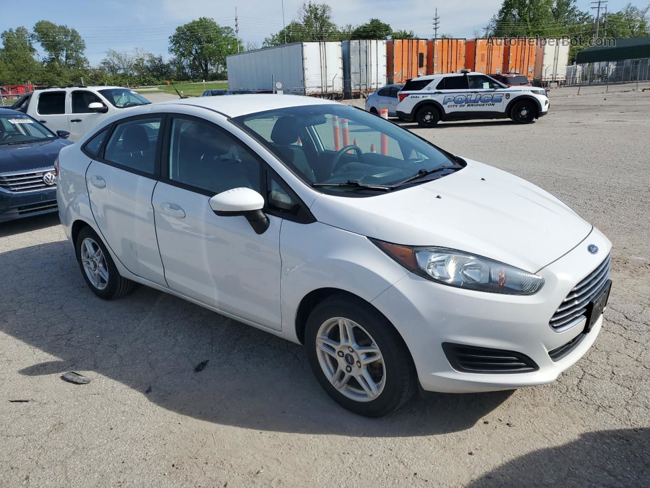 2017 Ford Fiesta Se White vin: 3FADP4BJ7HM135968