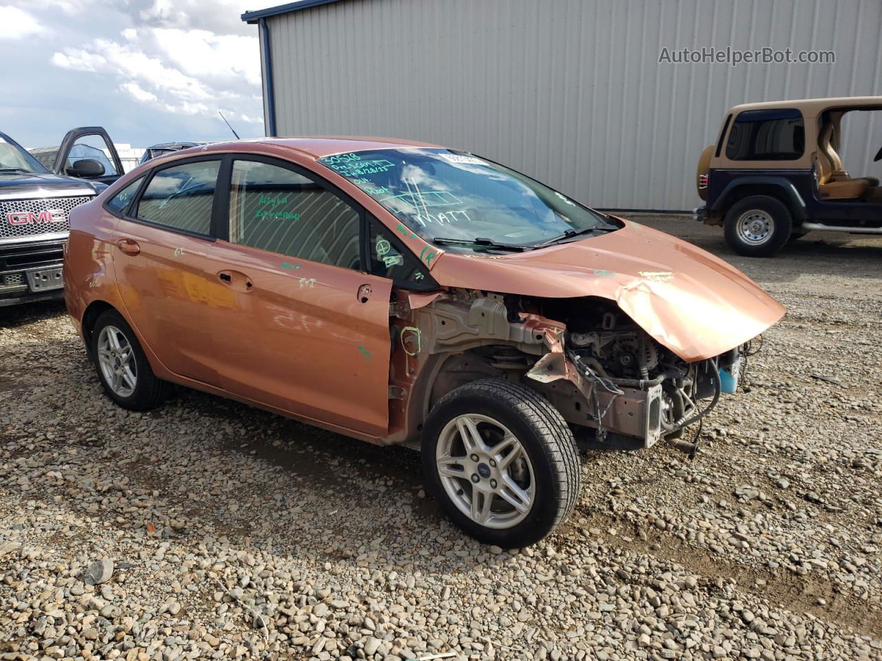 2017 Ford Fiesta Se Brown vin: 3FADP4BJ7HM166489