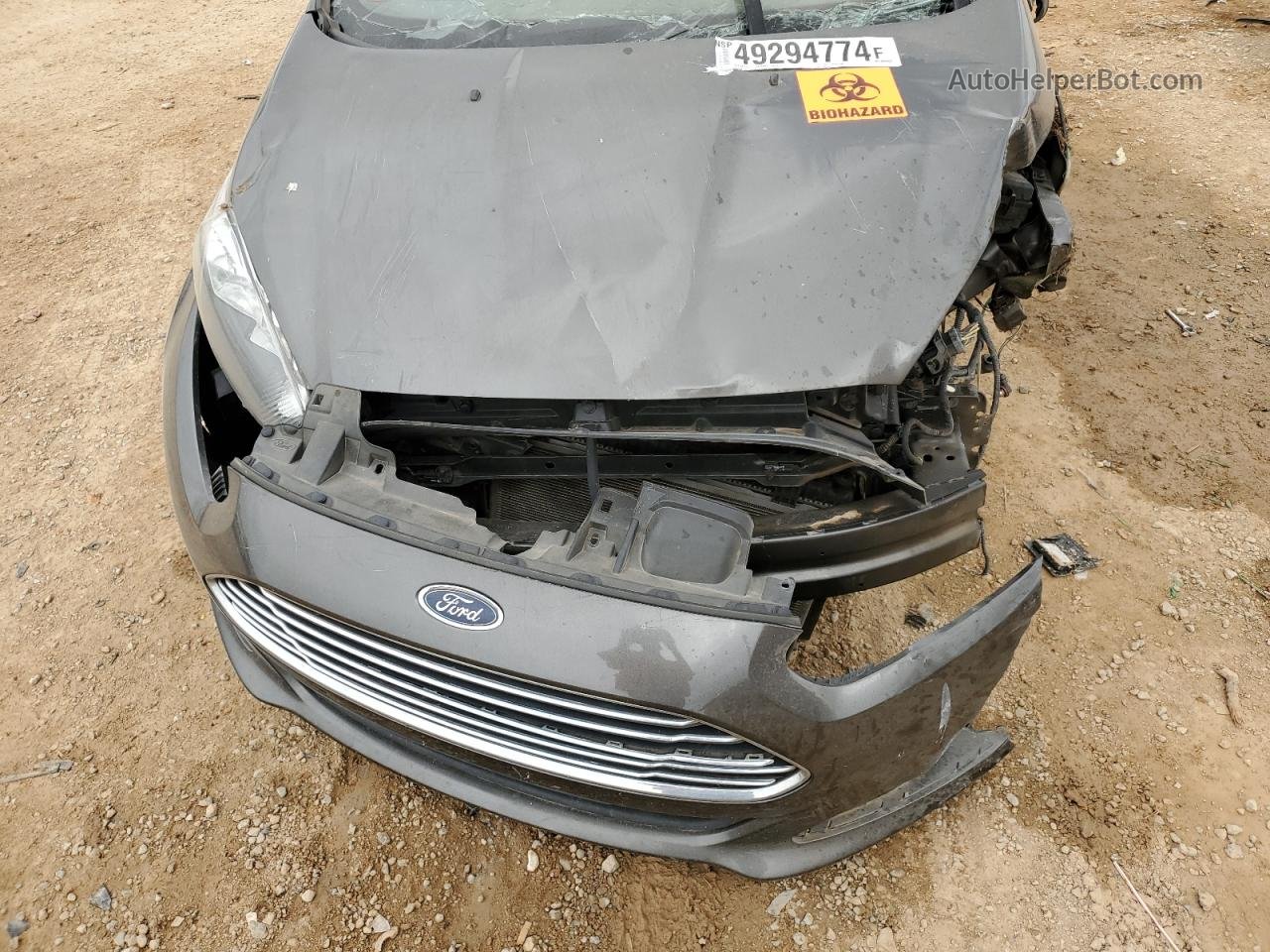 2019 Ford Fiesta Se Серый vin: 3FADP4BJ7KM110012