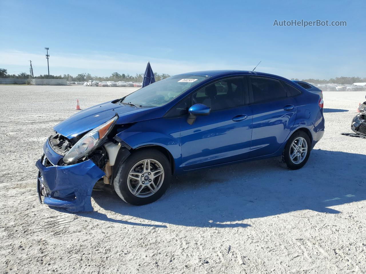 2019 Ford Fiesta Se Blue vin: 3FADP4BJ7KM125870