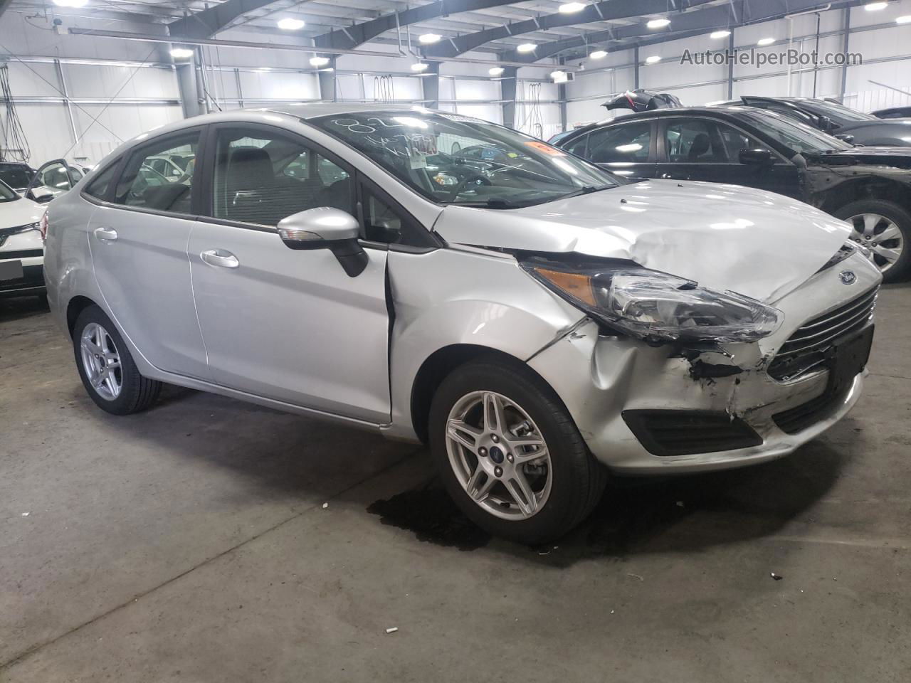 2019 Ford Fiesta Se Silver vin: 3FADP4BJ7KM141177