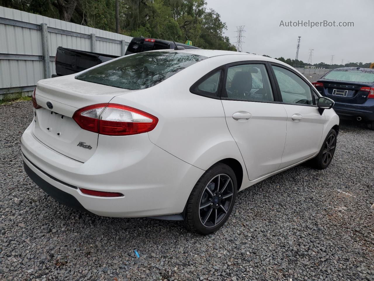 2019 Ford Fiesta Se White vin: 3FADP4BJ7KM144547