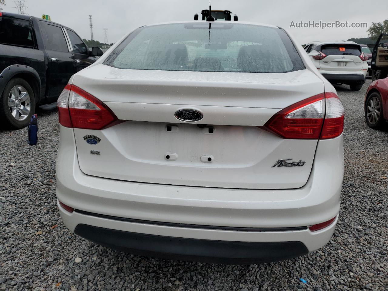2019 Ford Fiesta Se White vin: 3FADP4BJ7KM144547